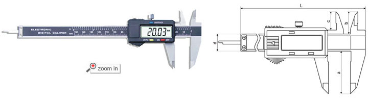 Left Handed Digital Calipers