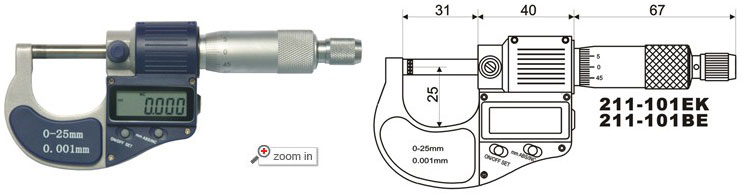 Outside Digital Micrometers (Type A)