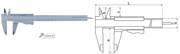 Thumb Clamp Vernier Calipers